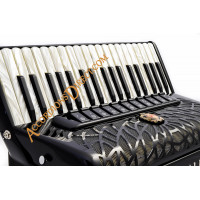 Scandalli Air I 37 key 96 bass 4 voice black piano accordion. Midi options available.